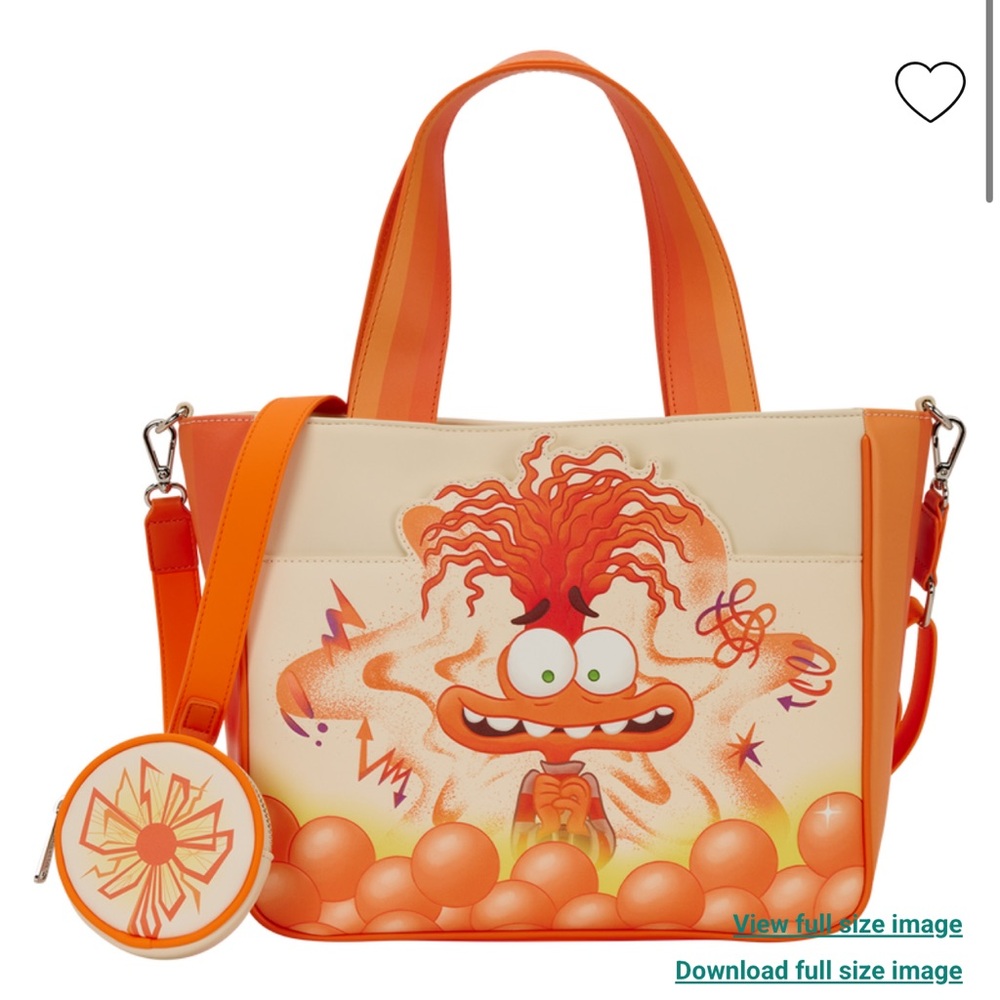 Loungefly Inside Out 2 Anxiety Tote Crossbody Bag with Coin Bag